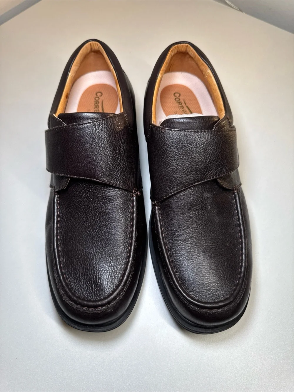 Gravity Defyer Lucca Men’s Size 9W Brown Leather Comfort Relief Dress Shoes NWT